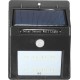 GloboStar 07002 Αυτόνομο Ηλιακό Φωτοβολταϊκό Φωτιστικό Μαύρο LED 2.0Watt Ψυχρό Λευκό με Ανιχνευτή Κίνησης